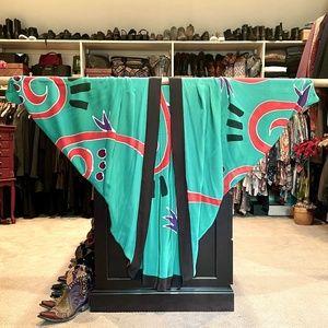 Vintage One-of-a-Kind Handpainted Silk Butterfly Cocoon